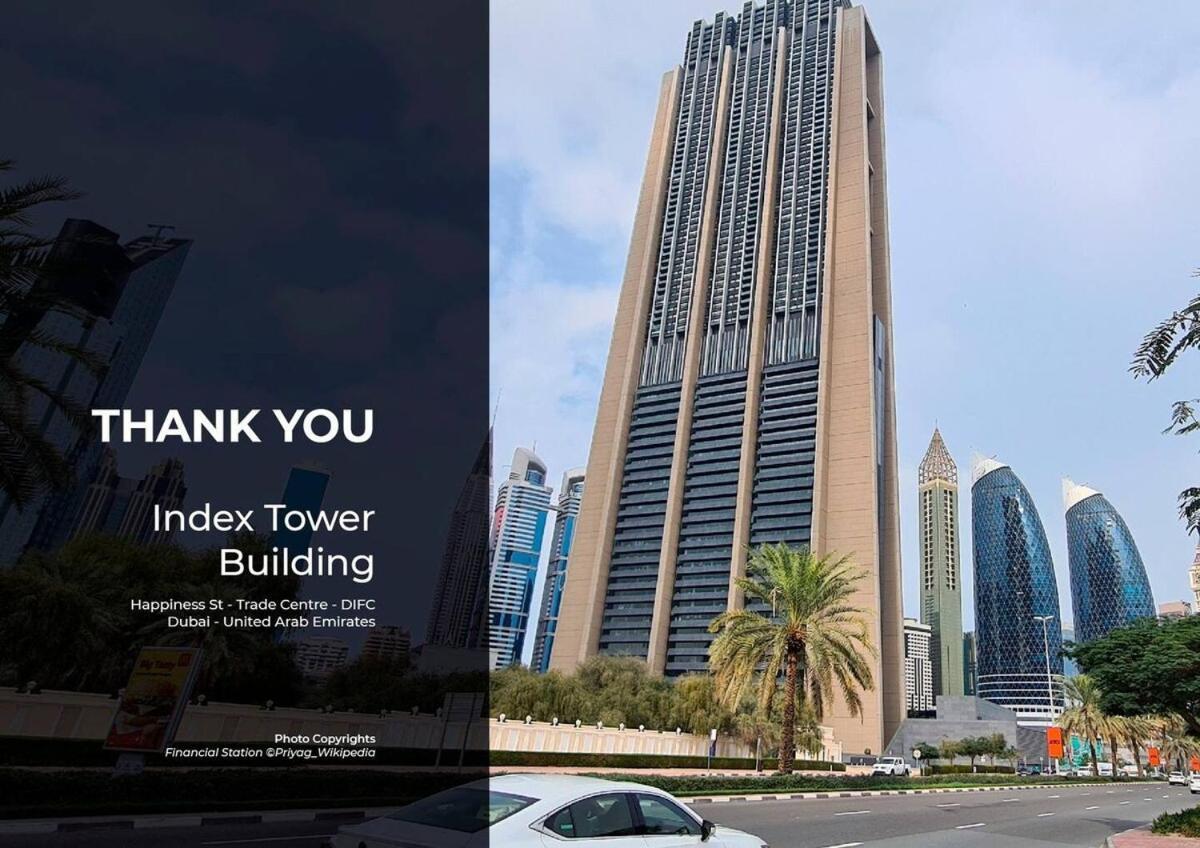 Apartment Index Tower Dubai